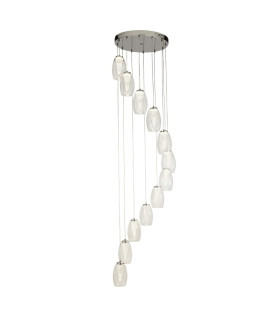 Cyclone 12 Light Drop Pendant Clear Glass 3000K_Main