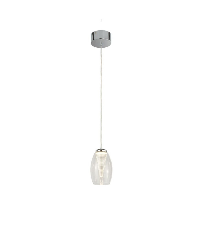 Cyclone 1 Light Pendant Clear Glass 3000K_Main
