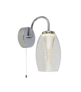 Cyclone 1 Light Wall Light Clear Glass 3000K_Main