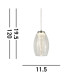 Cyclone 1 Light Pendant Clear Glass 3000K_Line