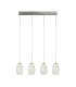 Cyclone 4 Light Bar Pendant Clear Glass 3000K_Main
