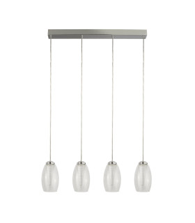 Cyclone 4 Light Bar Pendant Clear Glass 3000K_Off