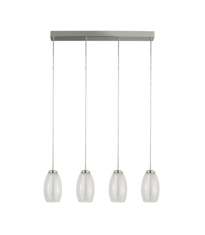 Cyclone 4 Light Bar Pendant Clear Glass 3000K_Off