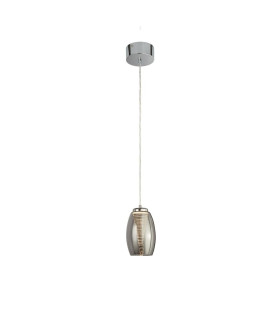 Cyclone 1 Light Pendant Smoked Glass 3000K_Main