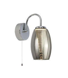 Cyclone 1 Light Wall Light Smoked Glass 3000K_Main
