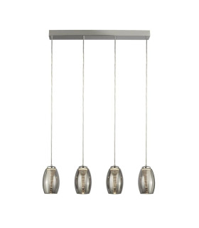 Cyclone 4 Light Bar Pendant Smoked Glass 3000K_Main