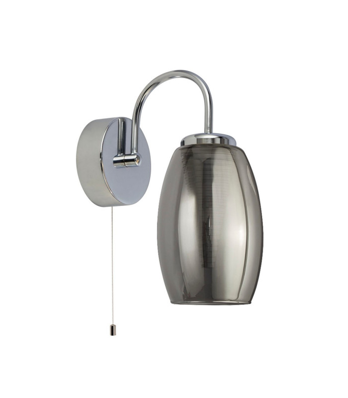 Cyclone 1 Light Wall Light Smoked Glass 3000K_Off