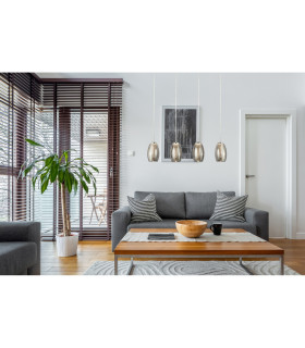 Cyclone 4 Light Bar Pendant Smoked Glass 3000K_Room
