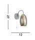 Cyclone 1 Light Wall Light Smoked Glass 3000K_Line