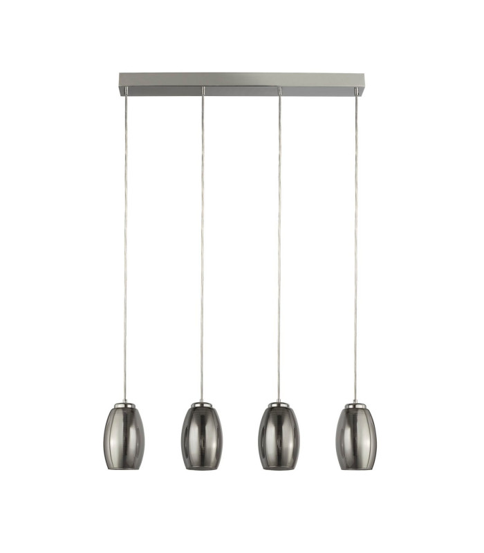 Cyclone 4 Light Bar Pendant Smoked Glass 3000K_Off