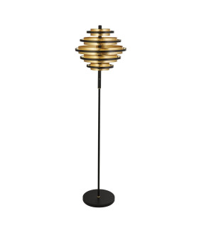 Hive Black/Gold Leaf 5 Light LED Floor Lamp 2700K_Main