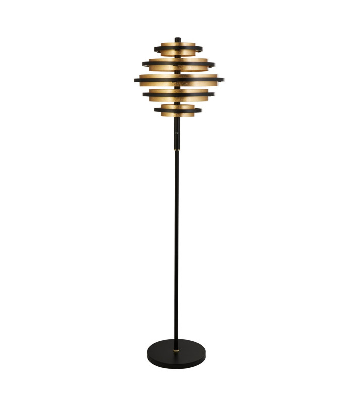 Hive Black/Gold Leaf 5 Light LED Floor Lamp 2700K_Off