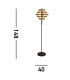Hive Black/Gold Leaf 5 Light LED Floor Lamp 2700K_Line