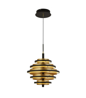 Hive Black/Gold Leaf 5 Light LED Pendant 2700K_Main