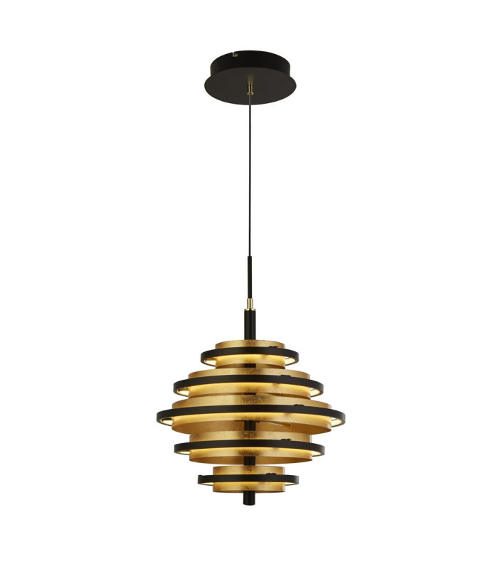 Hive Black/Gold Leaf 5 Light LED Pendant 2700K_Main