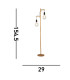 Woody 2 Light Floor Lamp Black And Ash Wood_Line