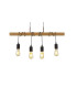 Woody 4 Light Pendant Black And Ash Wood_Main