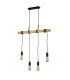 Woody 4 Light Pendant Black And Ash Wood_Off