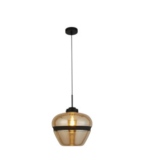 Meringue 1 Light Champagne Pendant Black Band Detail_Main