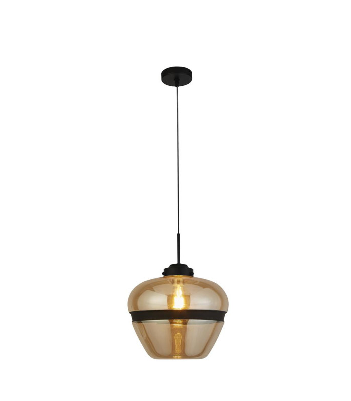 Meringue 1 Light Champagne Pendant Black Band Detail_Main