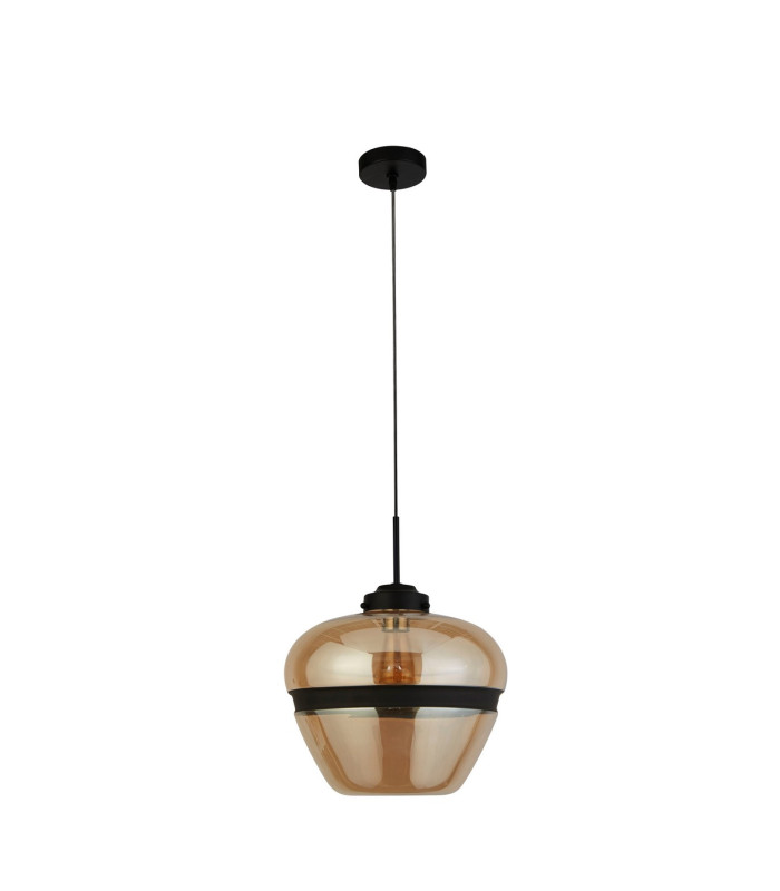 Meringue 1 Light Champagne Pendant Black Band Detail_Off