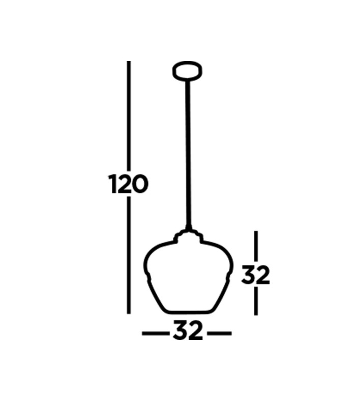 Meringue 1 Light Champagne Pendant Black Band Detail_Line