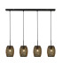 Laser 4 Light Bar Pendant Black And Gold_Main