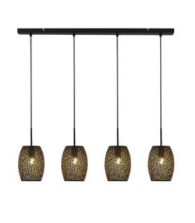 Laser 4 Light Bar Pendant Black And Gold_Main