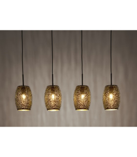 Laser 4 Light Bar Pendant Black And Gold_Room
