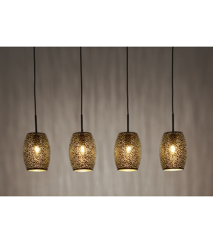 Laser 4 Light Bar Pendant Black And Gold_Room