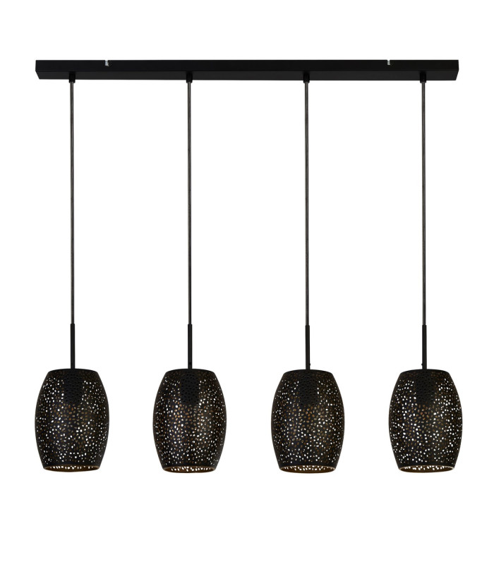 Laser 4 Light Bar Pendant Black And Gold_Off