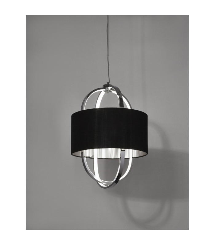 Madrid LED Pendant Black Shade 3000K_Room