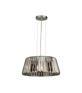 Tiara 5 Light Pendant Chrome Smoke Glass_Main