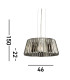 Tiara 5 Light Pendant Chrome Smoke Glass_Line