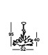 Hibiscus 5 Light Ceiling Chrome Clear Glass_Line
