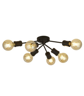 Dance 6 Light Ceiling Light Sand Black_Main