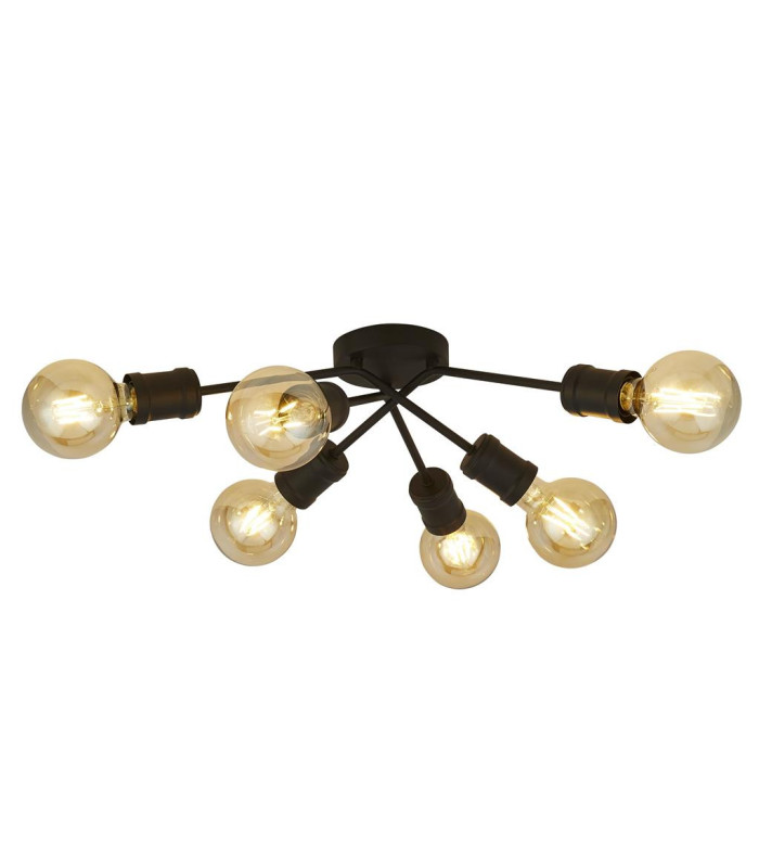 Dance 6 Light Ceiling Light Sand Black_Main