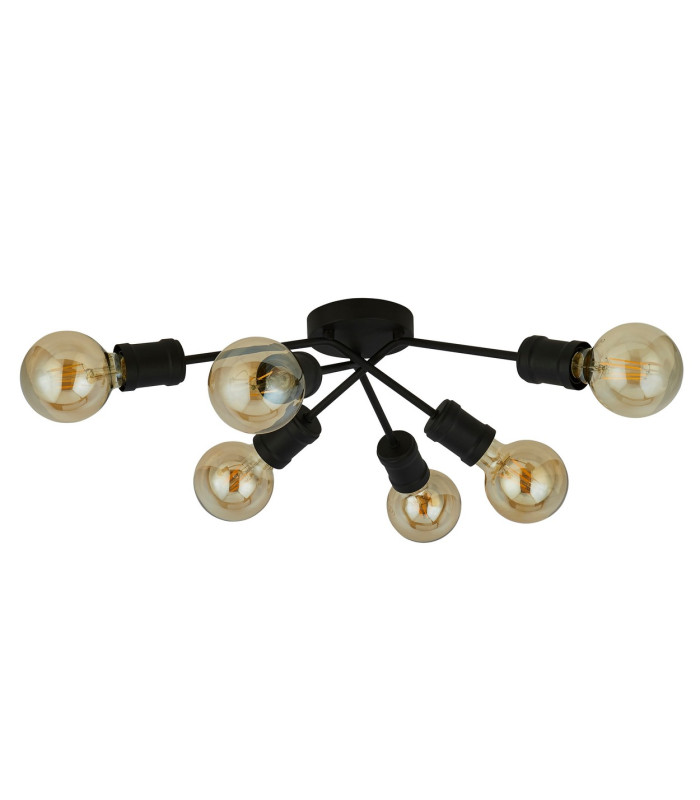 Dance 6 Light Ceiling Light Sand Black_Off