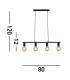 Dance 4 Light Bar Pendant Sand Black_Line