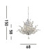 Bouquet 7 Light Chrome Pendant Crystal Glass_Line