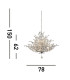 Bouquet 11 Light Chrome Pendant Crystal Glass_Line