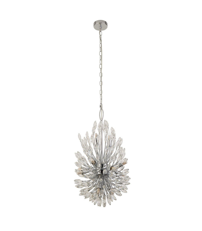 Peacock 14 Light Pendant Crystal_Off