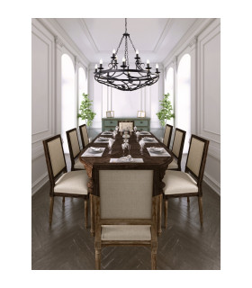 Cartwheel 12 Light Pendant Chain Black_Room