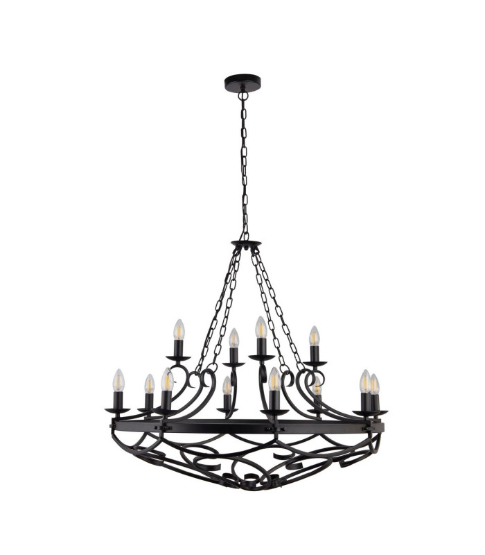 Cartwheel 12 Light Pendant Chain Black_Off