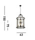 Lantern Grande  8 Light Black Clear Glass_Line