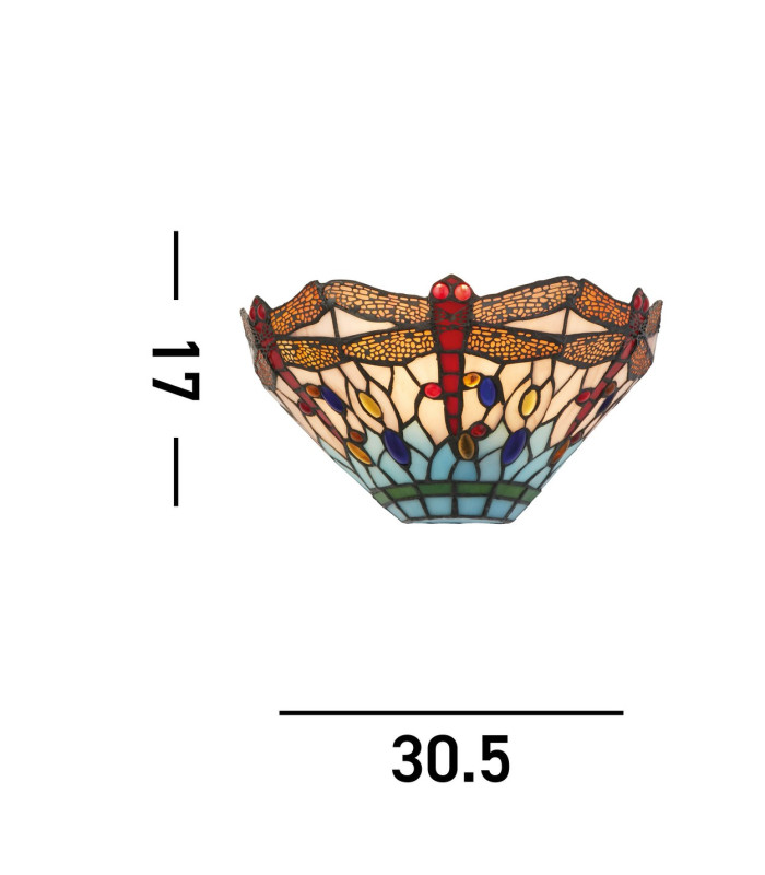 Dragonfly 1 Light Wall Light Tiffanny_Line