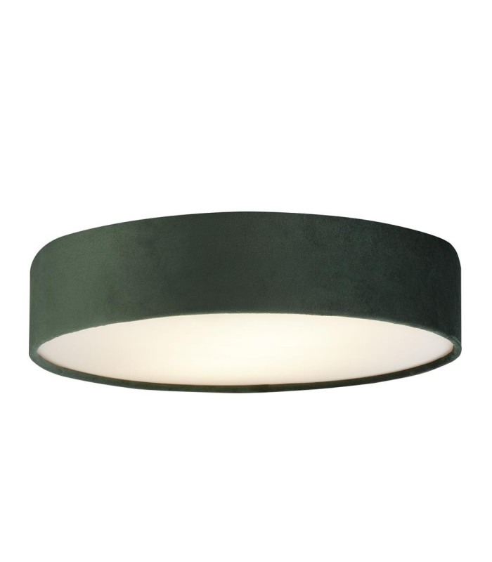Drum Pleat 3 Light Velvet Flush Green Shade_Main