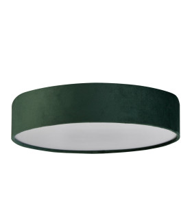 Drum Pleat 3 Light Velvet Flush Green Shade_Off