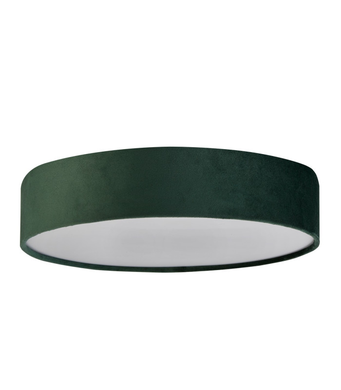 Drum Pleat 3 Light Velvet Flush Green Shade_Off