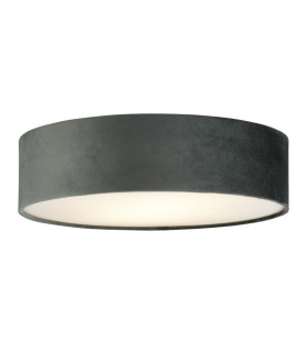 Drum Pleat 2 Light Velvet Flush Grey Shade_Main